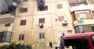 السيطرة على حريق نشب داخل شقة سكنية فى مصر القديمة دون إصابات