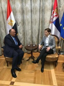 وزير الخارجية يلتقي رئيسة وزاراء صرببا في ختام زياته للبلجراد