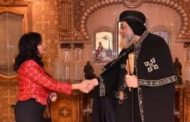 ألبابا تواضرس الثاني يستقبل قنصل مصر في لوس أنجلوس  بالكاتدرائية المرقسية بالعباسية