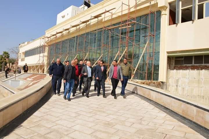 محافظ بورسعيد يتابع اعمال تطوير مبني الديوان العام للمحافظة