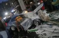سقوط سيارة من اعلي كوبري أكتوبر والحادث يسفر عن وفاة ظابط وشخص برفقته