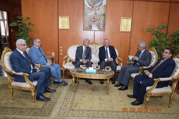 رئيس جامعة المنوفية يستقبل وزير الخارجية الأسبق ومحافظ المنوفية