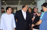 مصيلحي يستقبل بعثة العربي الكويتي بمطار برج العرب