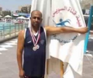 حصول اللاعب محمود النجار علي 5 مدليات متنوعة في السباحة في بطولة الشركات