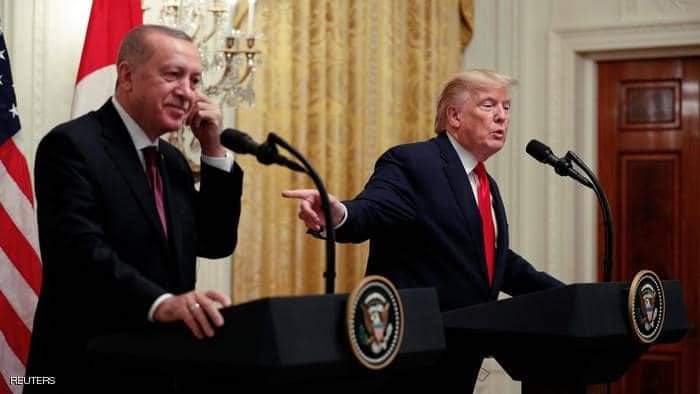 ترامب وأردوغان خلال المؤتمر الصحفي