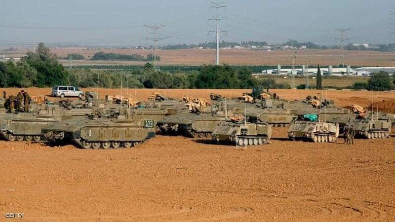 جانب من حدود إسرائيل وقطاع غزة واطلاق مقذوف اتجاة نجنوب اسرائيل