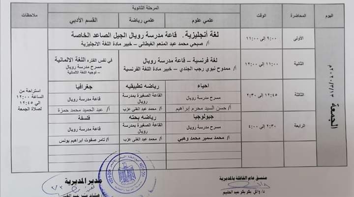 قوافل تعليمية لطلاب الثانوى العام وطلاب الاعدادية بالبحر الاحمر