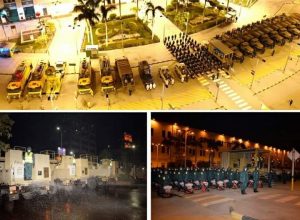 القوات المسلحة تنفذ عمليات التعقيم والتطهير الوقائى لميدان رمسيس ومحطة مصر
