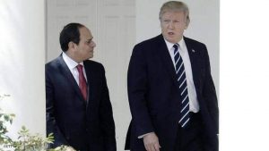 الرئيسان دونالد ترامب وعبد الفتاح السيسي وترحيب بالجهود المصرية