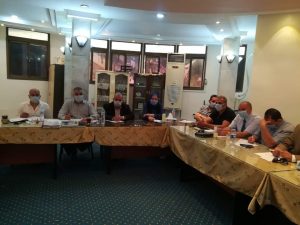 مختار شاهين يجتمع بمجلس نقابة شمال القليوبية