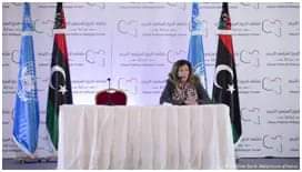 ستيفانى وليامز المندوبين الليبيين المجتمعين فى تونس فى إطار مفاوضات برعاية الأمم المتحدة