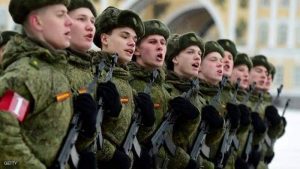 عناصر من الجيش الروسي.تحصن قواتها المسلحة بلقاح كورونا