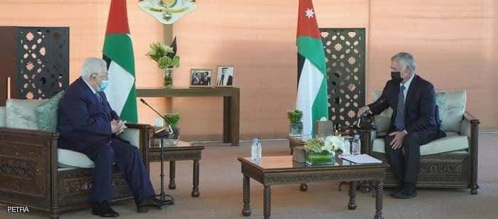 عاهل الأردن يستقبل رئيس فلسطين ويدعو لتكثيف الجهود لإنهاء الصراع الفلسطيني الإسرائيلي