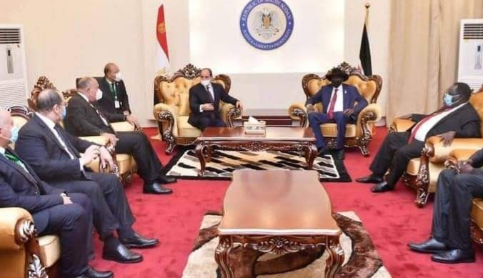 سلفا كير يستقبل السيسي في جوبا يحدد رؤية مصر لـمستقبل النيل