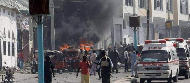 عاجل.. صورة لانفجار استهدف الصومال مقديشو وفقا لمسؤول أمني.
