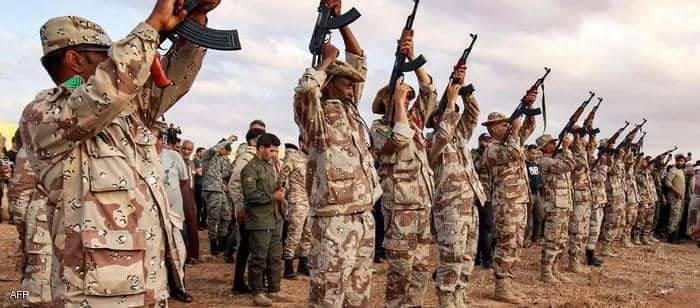 عناصر من الجيش الليبي.اجتماع حكومة دبيبة في بنغازي