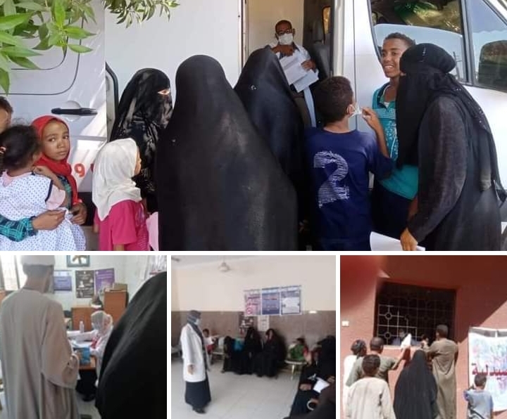 الكشف على ٧٨٥ مواطن في قافلة طبية مجانية بقرية أبو دياب بقنا