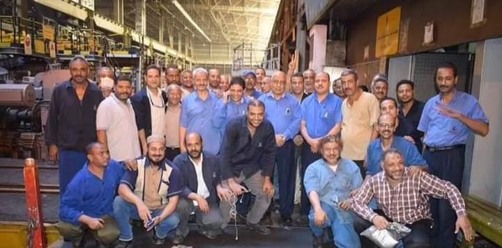 إعادة تأهيل وتشغيل خط الدرفلة علي الساخن بنجاح بمصنع الدرفلة بشركة مصر للألومنيوم