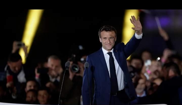 إيمانويل ماكرون. خطاب النصر بمناسبة إعادة انتخابه رئيسا لفرنسا لولاية ثانية