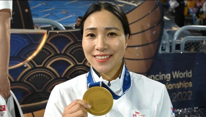 بطلة كوريا الجنوبية : ذهبية سارة سونج دفعتنا لحصد لقب الفرق وأعجبني شعار البطولة الفرعوني