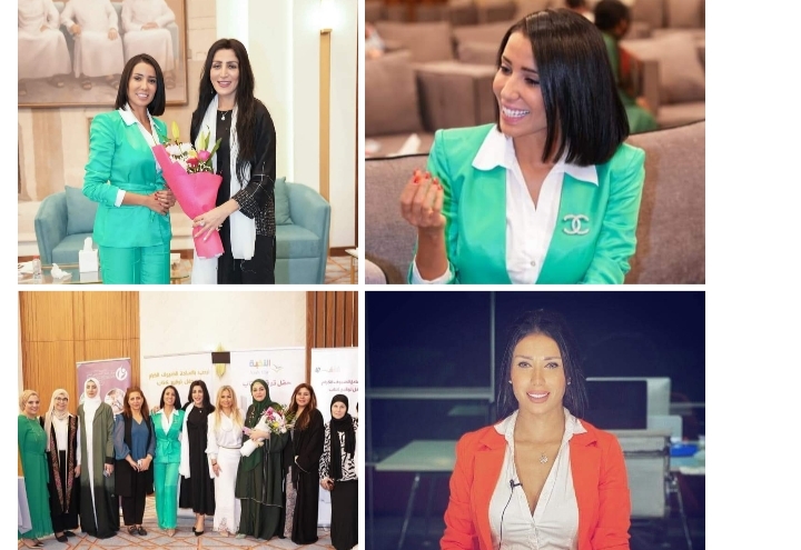 تكريم الإعلامية شيماء عثمان بوسام الاستحقاق كنموذج للمرأة العربية الناجحة |صور