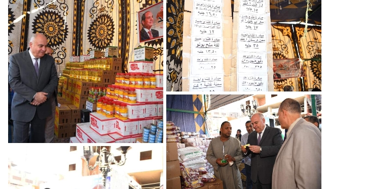 الداودى يتفقد معرض بيع السلع الغذائية بأسعار مخفضة بمدينة قنا