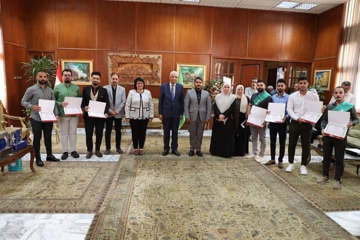 القاصد يكرم الطلاب العرب المتدربين بكليات جامعة المنوفية في إطار تبادل عروض تدريب طلاب الجامعات العربية