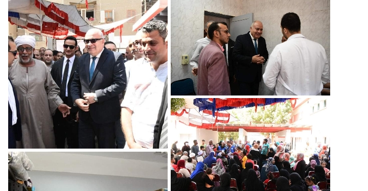محافظ قنا يتفقد ختام فعاليات قافلة مجلس الوزراء الطبية بقرية أولاد نجم بهجورة