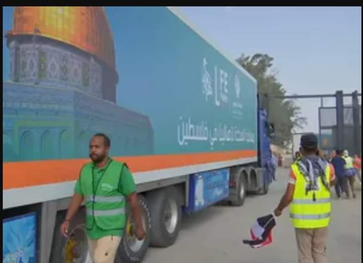 مصر.دخول الدفعة الثانية من المساعدات لغزة عبر رفح