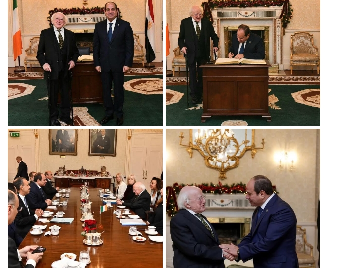 الرئيس السيسى يلتقى بالرئيس الأيرلندي 