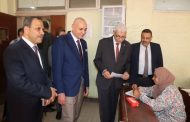 رئيس جامعة المنوفية يتفقد سير أعمال إمتحانات الفصل الدراسى الثاني بكلية الآداب