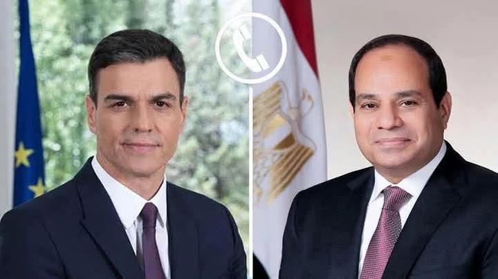 الرئيس السيسى يتلقى اتصالاً هاتفياً  من رئيس الوزراء الأسبانى 