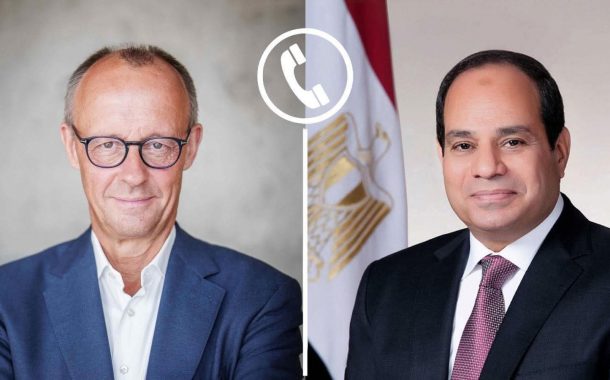 الرئيس السيسى يتصل هاتفيا بالمستشار الألمانى 