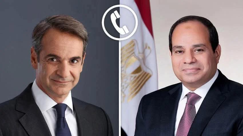 الرئيس السيسى يجرى أتصالا هاتفيا برئيس الوزراء اليوناني 