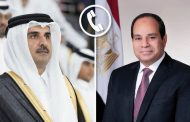 الرئيس السيسى يجرى أتصالا هاتفيا بأمير دولة قطر الشيخ 