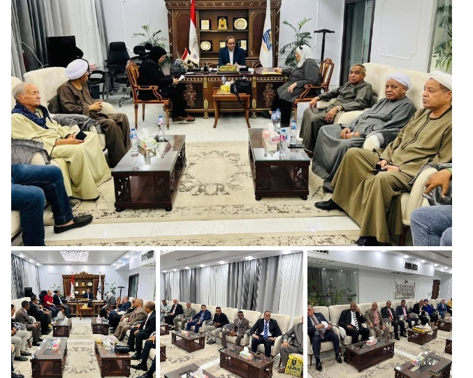 محافظ قنا يستقبل ممثلي الأحزاب ونواب البرلمان للتهنئة بعيد الأضحى