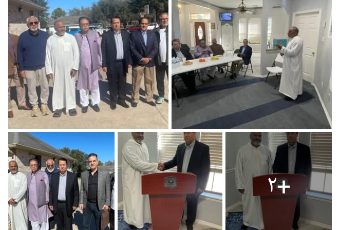 السفير حمدى صالح ممثل مؤسسة رسالة السلام بأمريكا يوضح رؤى المفكر العربي على الشرفاء لقيادات المركز الاسلامى فى لكسنجتون