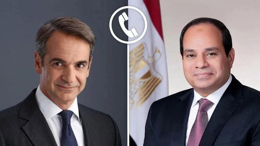 الرئيس السيسى يتلقى اتصالاً هاتفياً من رئيس الوزراء اليوناني 