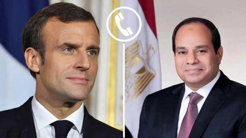 الرئيس السيسى يتلقى اتصالاً هاتفياً من الرئيس الفرنسي ماكرون