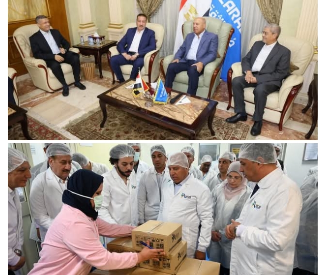وزير النقل والصناعة في المنطقة الصناعية بمدينة قويسنا بمحافظة المنوفية
