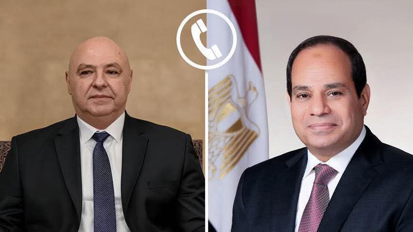 الرئيس السيسى يتلقى اتصالاً هاتفياً من الرئيس اللبناني 