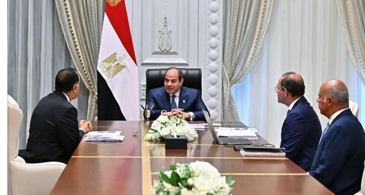 الرئيس السيسى يجتمع برئيس الوزراء ووزير المالية