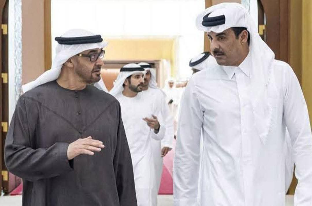 رئيس الإمارات محمد بن زايد آل نهيان يصل إلى الدوحة