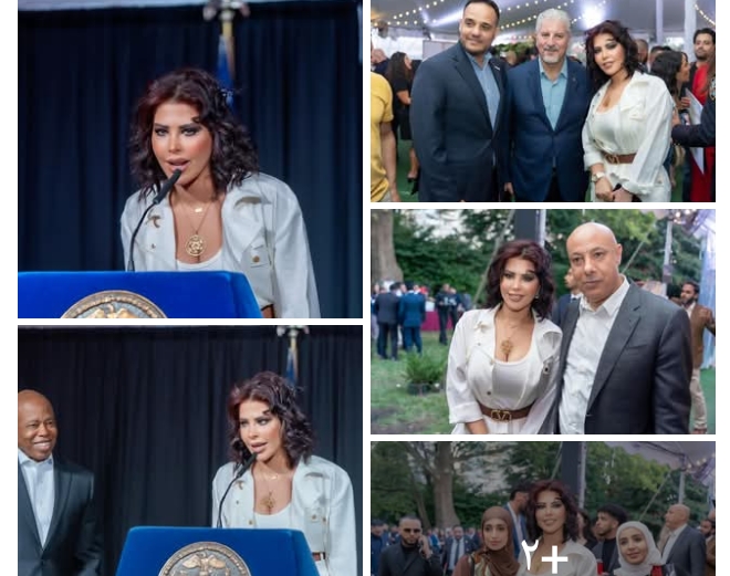 حاكم نيويورك يكرّم الفنانة شمس الكويتية في احتفالية رسمية