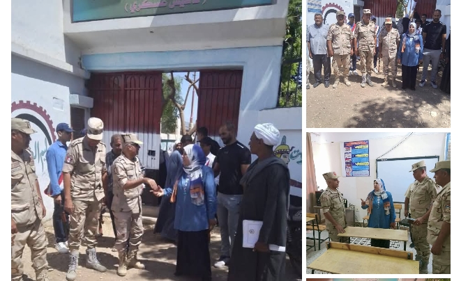 زيارة قيادات عسكرية وتربوية رفيعة المستوى لمدرسة الوقف الثانوية الصناعية العسكرية المشتركة بقنا