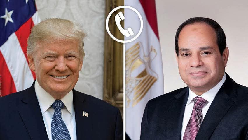الرئيس السيسى يجري اتصالا هاتفيا بالرئيس الأمريكي ترامب