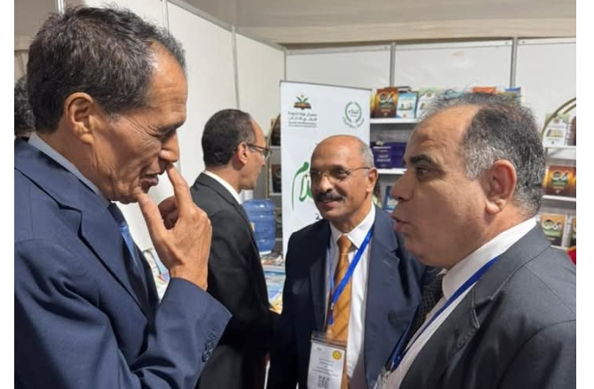 وفد مؤسسة رسالة السلام فى موريتانيا يلتقى وزير الثقافة الموريتاني وسفير مصر والسفير المغربى على هامش معرض نواكشوط الدولى للكتاب