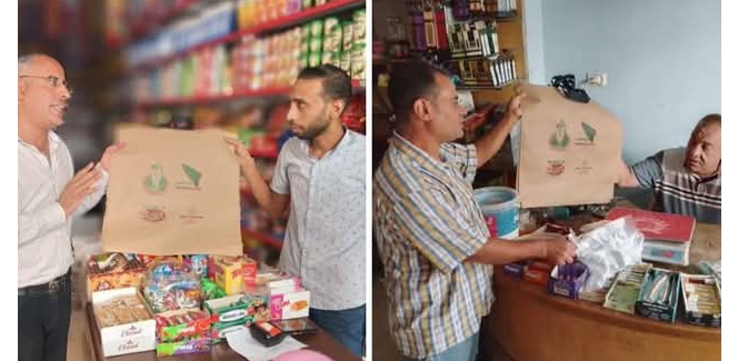 استمرار حملات التوعية البيئية الميدانية بالغردقة تنفيذًا لتوجيهات محافظ البحر الأحمر بمنع استخدام الأكياس البلاستيكية أحادية الاستخدام