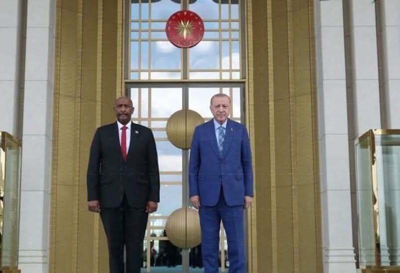 اردوغان والبرهان يبحثان السلام فى السودان ووقف الجرائم ضد الشعب السودانى