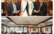 زيارة محافظ قنا ووفد برنامج التنمية المحلية بصعيد مصر لمقر جهاز تنمية المشروعات المتوسطة والصغيرة ومتناهية الصغر